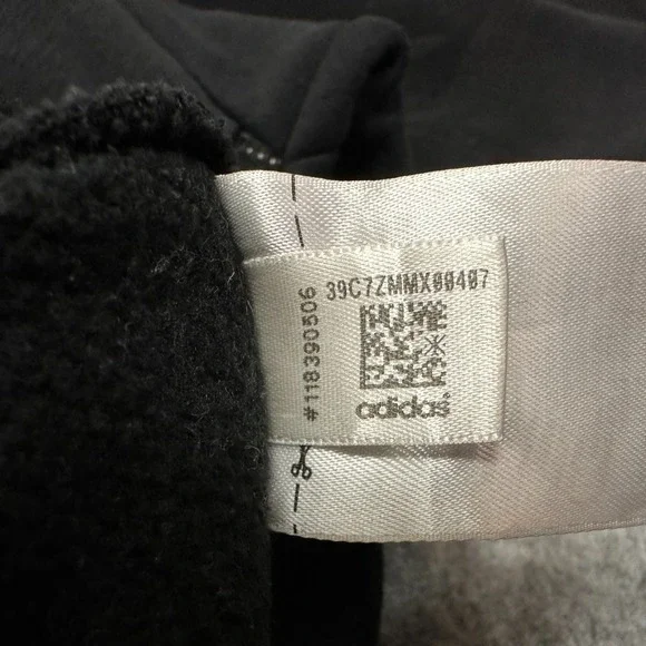 Adidas Originals Adibreak V-Neck Sweatshirt Mens M Black Varsity Spellout - Picture 12 of 12